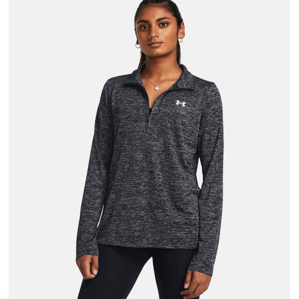 NEW UNDER ARMOUR tech 1/2 zip sweatshirt in black